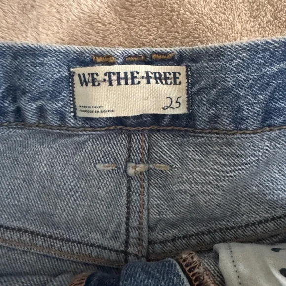 We The Free Free People Boho Festival Denim Cutoff Shorts Size 25 - Picture 4 of 8